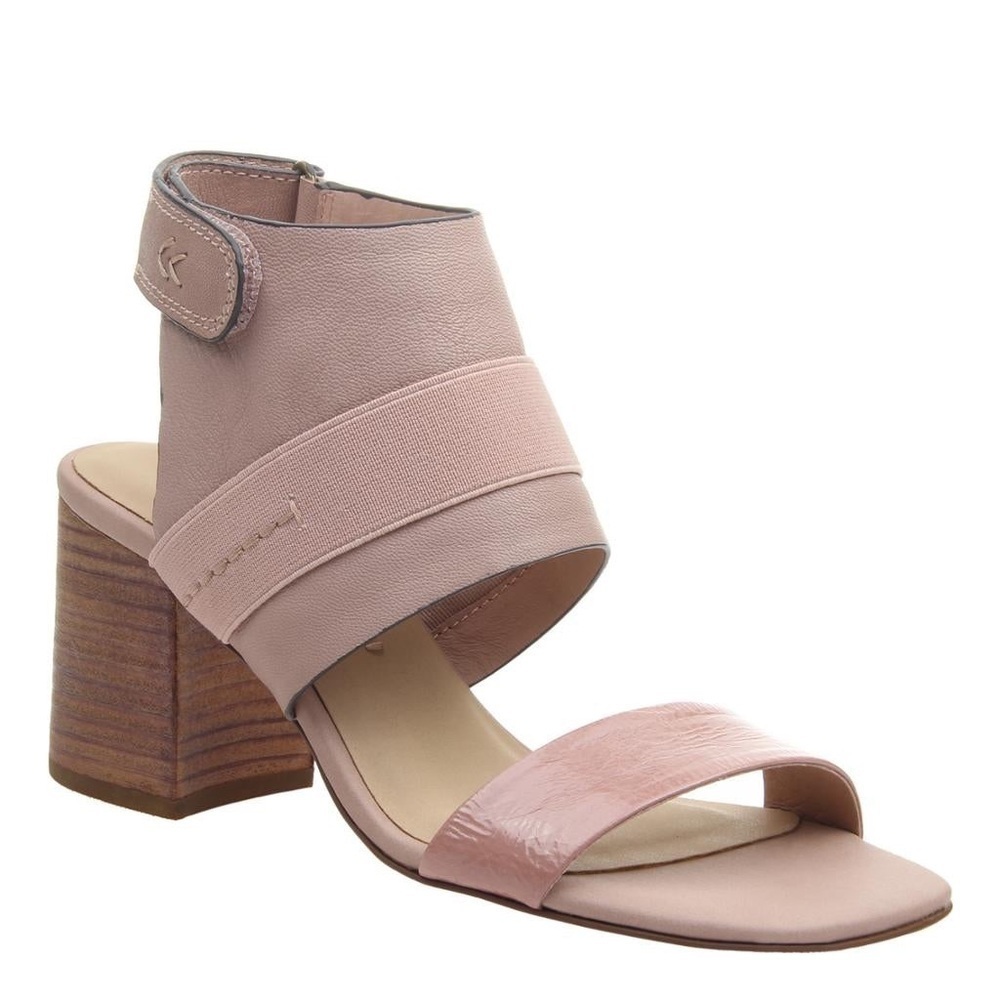 Leather Block Sandals, Naked Feet Fresca in Mauve